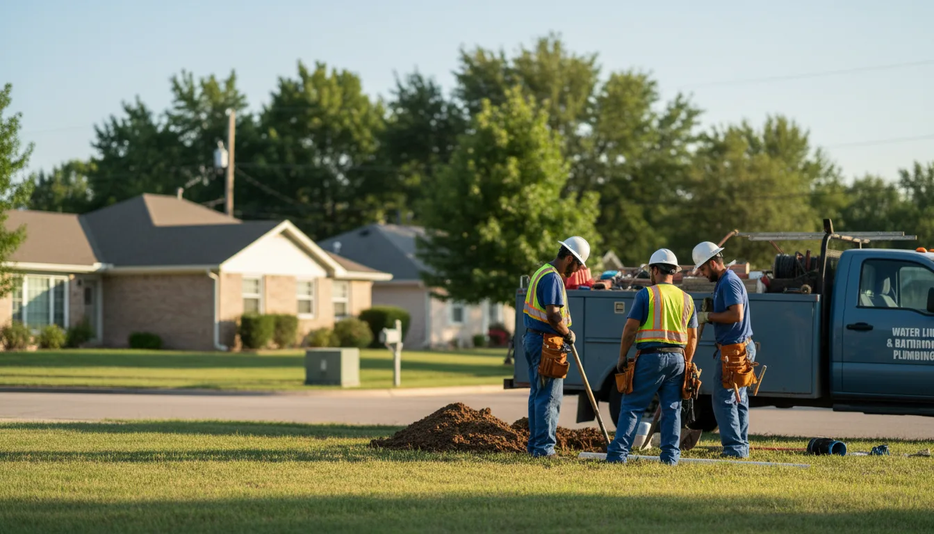 Residential water line and bathroom plumbing service in Claremont, SD